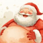 Jolly Laughter of Santa – A Timeless Christmas Watercolor Art