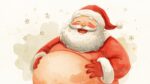 Jolly Laughter of Santa – A Timeless Christmas Watercolor Art