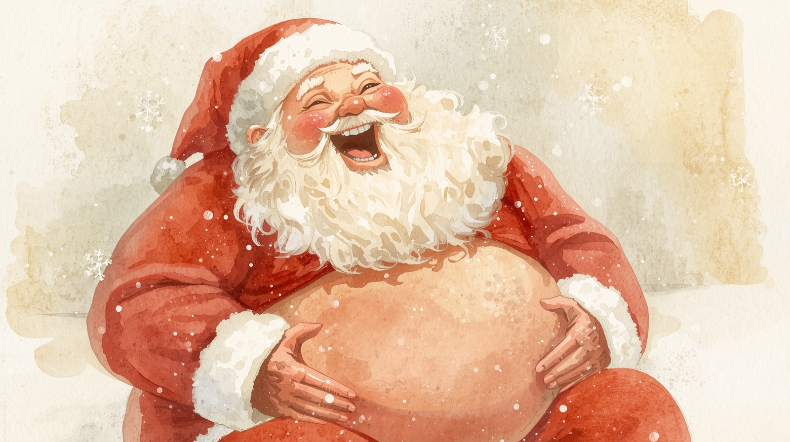 Jolly Laughter of Santa – A Timeless Christmas Watercolor Art - Image 5
