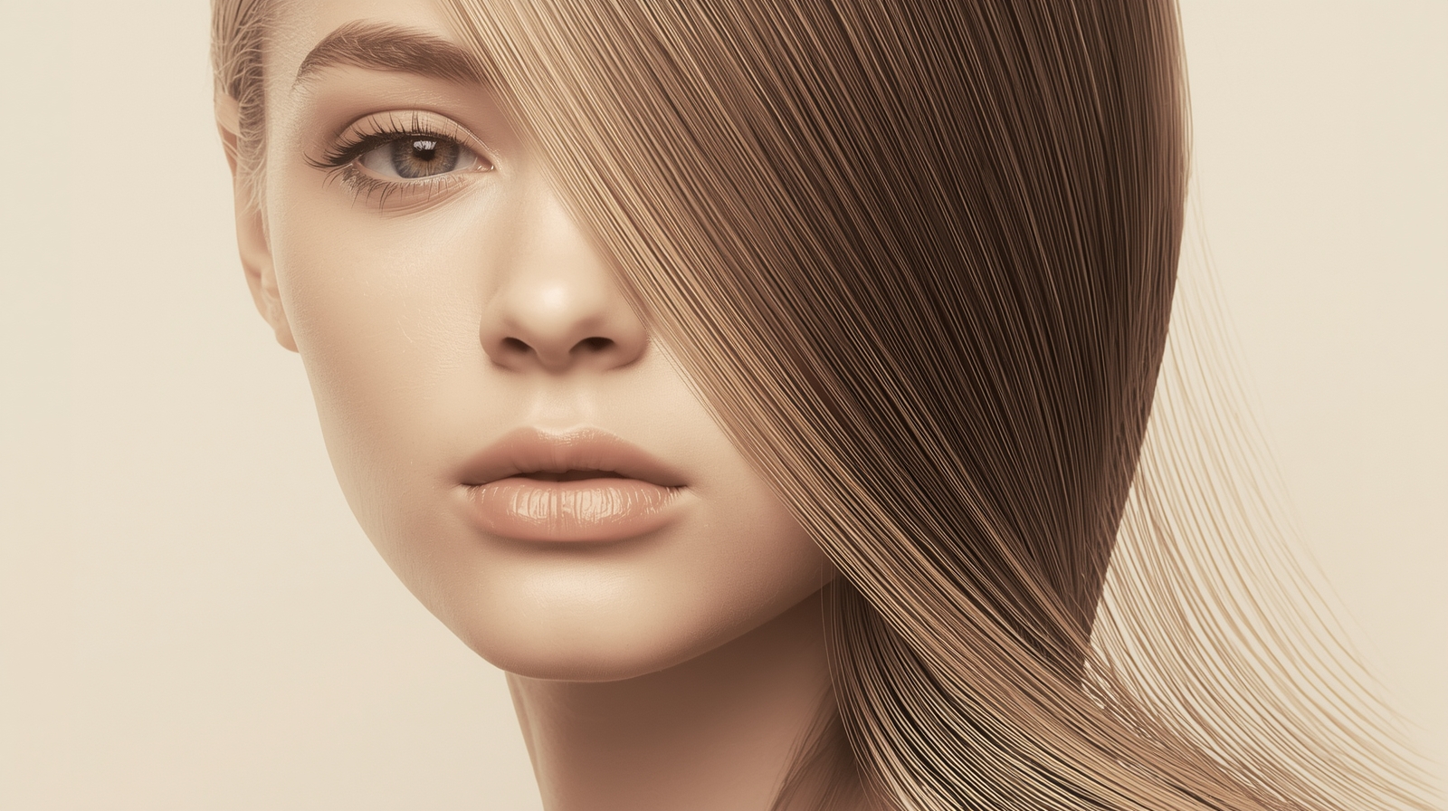 Close-Up Minimalist Line Art Girl with Flowing Hair – Elegant Abstract Linear Portrait - Image 3