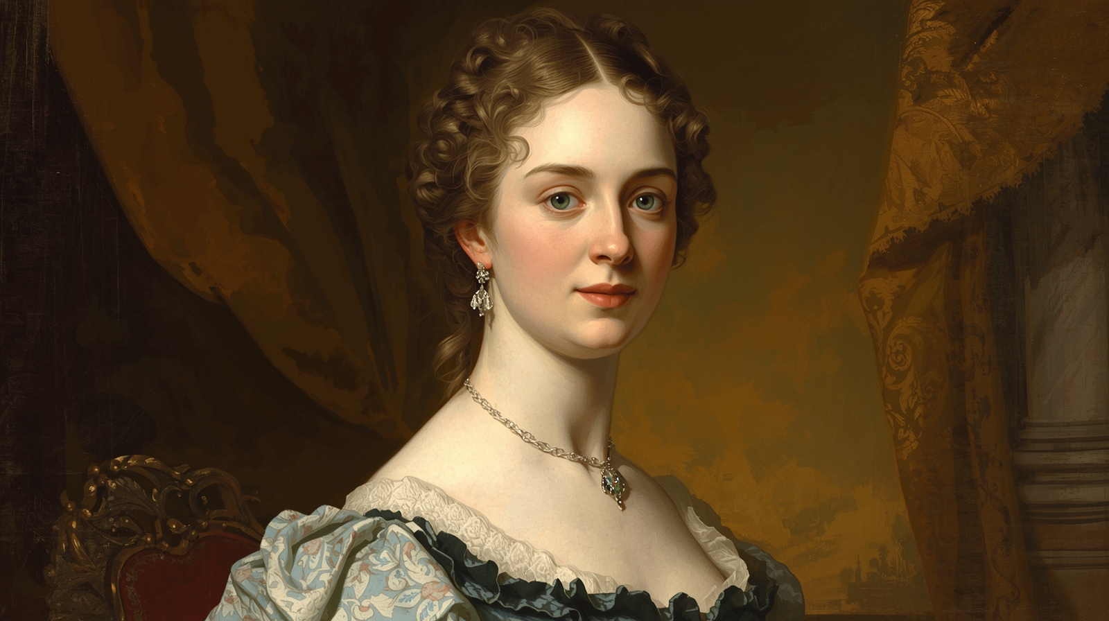 Madame Josephine de Marville Elegance of the Golden Era Digital Painting - Image 3