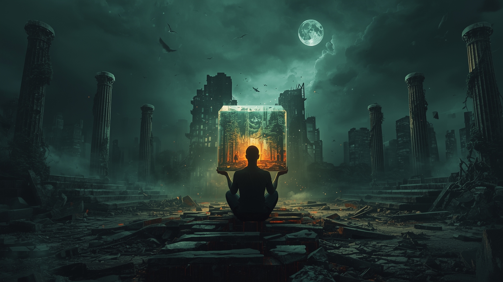 Digital Painting of the Last Human on Earth - Image 2