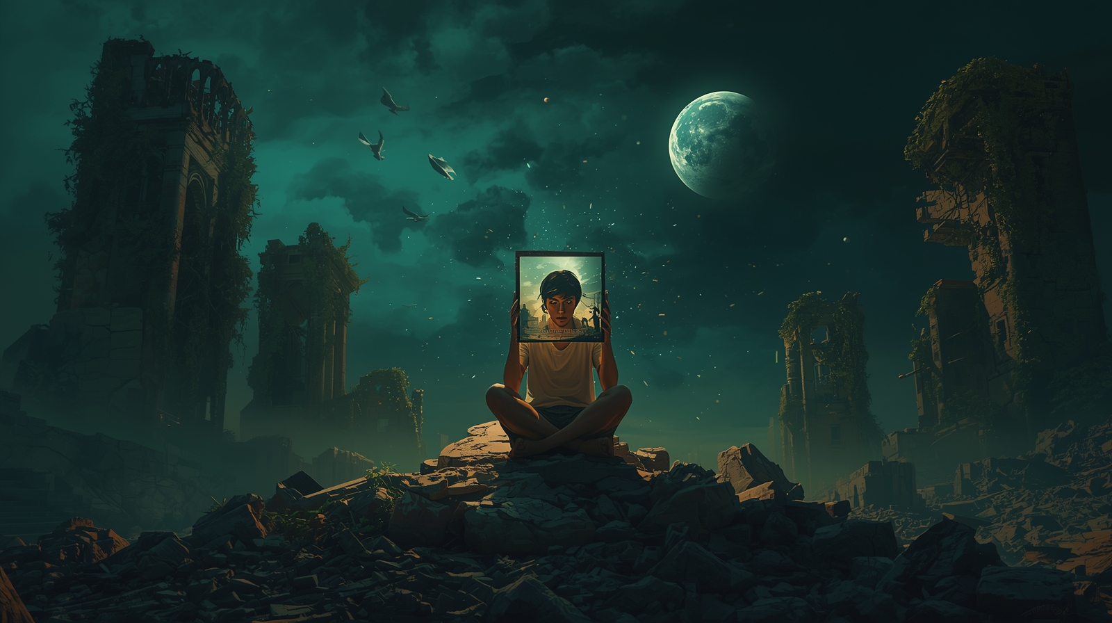 Digital Painting of the Last Human on Earth - Image 4