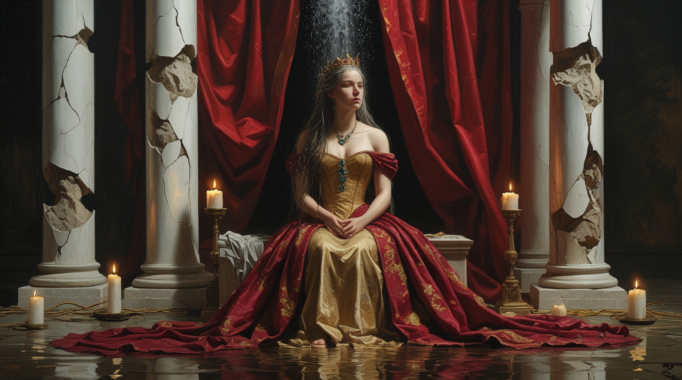 Last Queen Taking Shower Digital Painting - Image 3