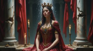 Last Queen Taking Shower Digital Painting