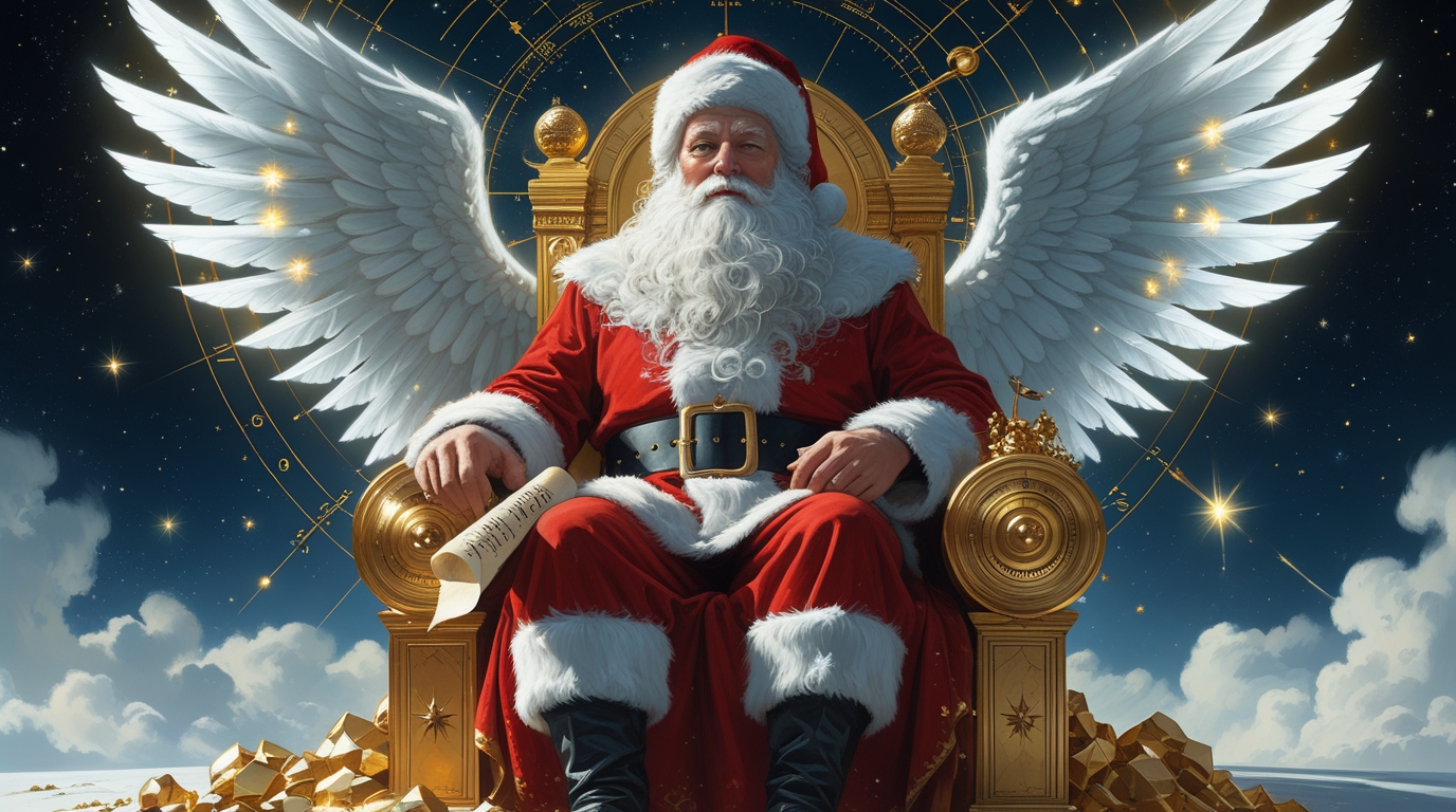 Digital Painting Of Santa Claus Sitting - Image 2