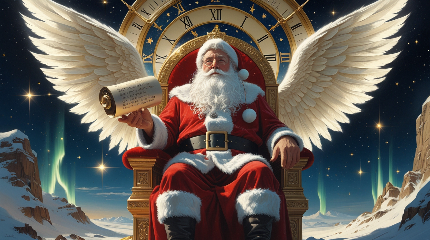 Digital Painting Of Santa Claus Sitting - Image 3