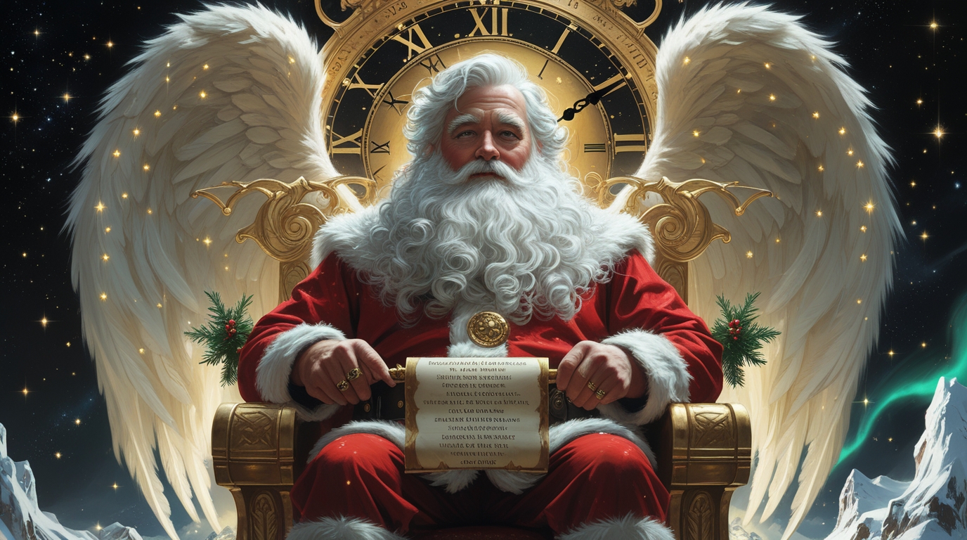Digital Painting Of Santa Claus Sitting - Image 4