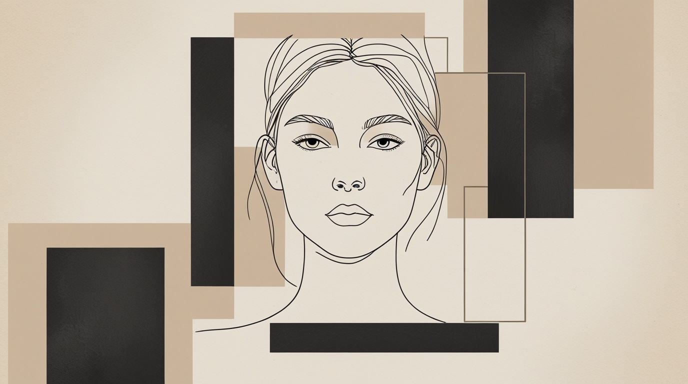 One-Line Elegance: Geometric Femme Digital Painting - Image 4