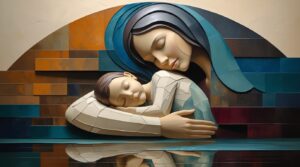 Abstract Motherhood Portrait as Sanctuary and Strength