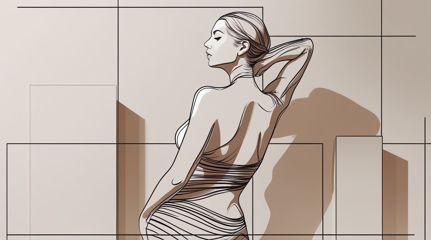 Elegant Single-Stroke Woman Line Art – Bold Curves & Luxury Minimalist Sensual Portrait