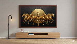 7 Golden Horses Wall Art for Success, Growth & Prosperity